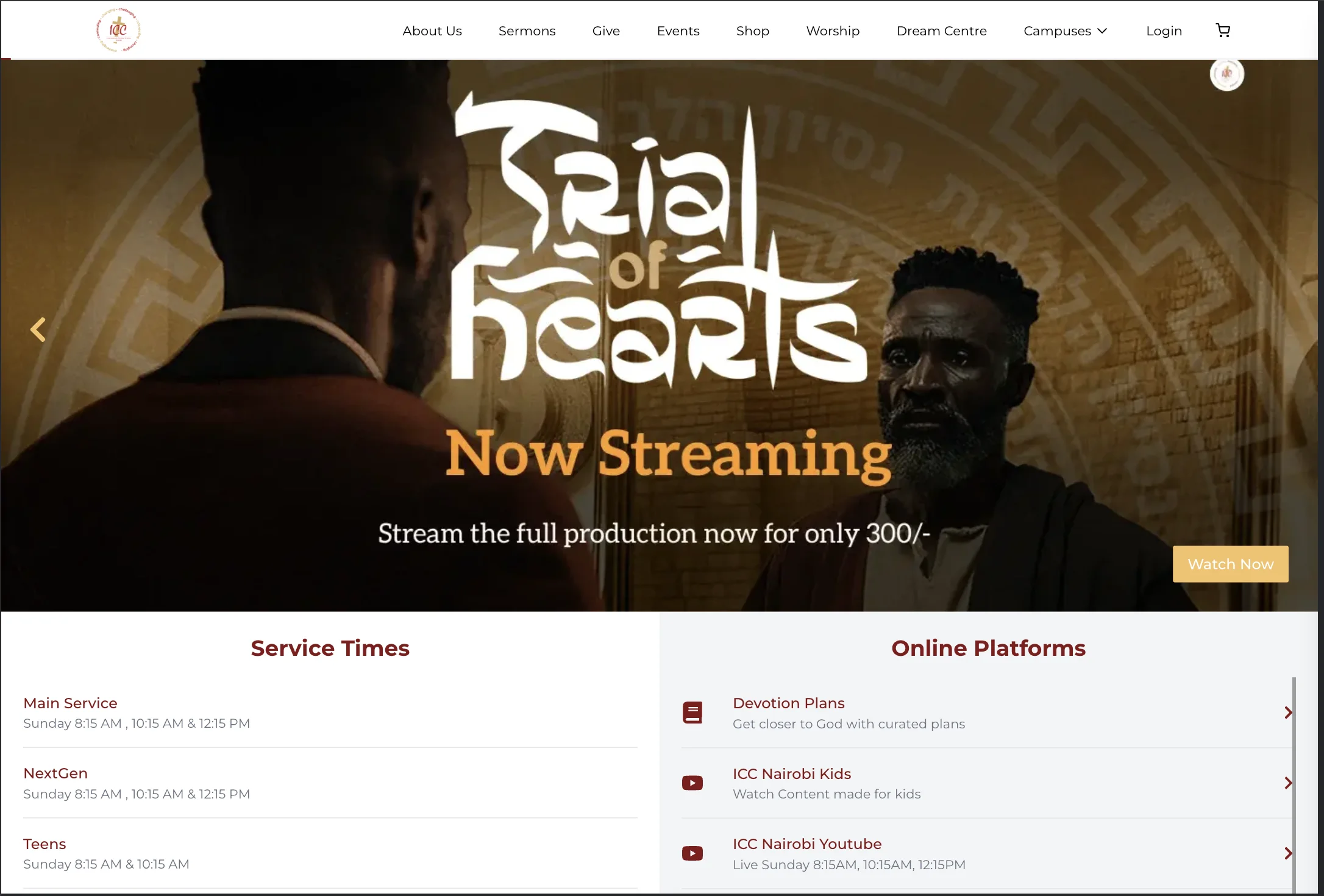 ICC Nairobi website
