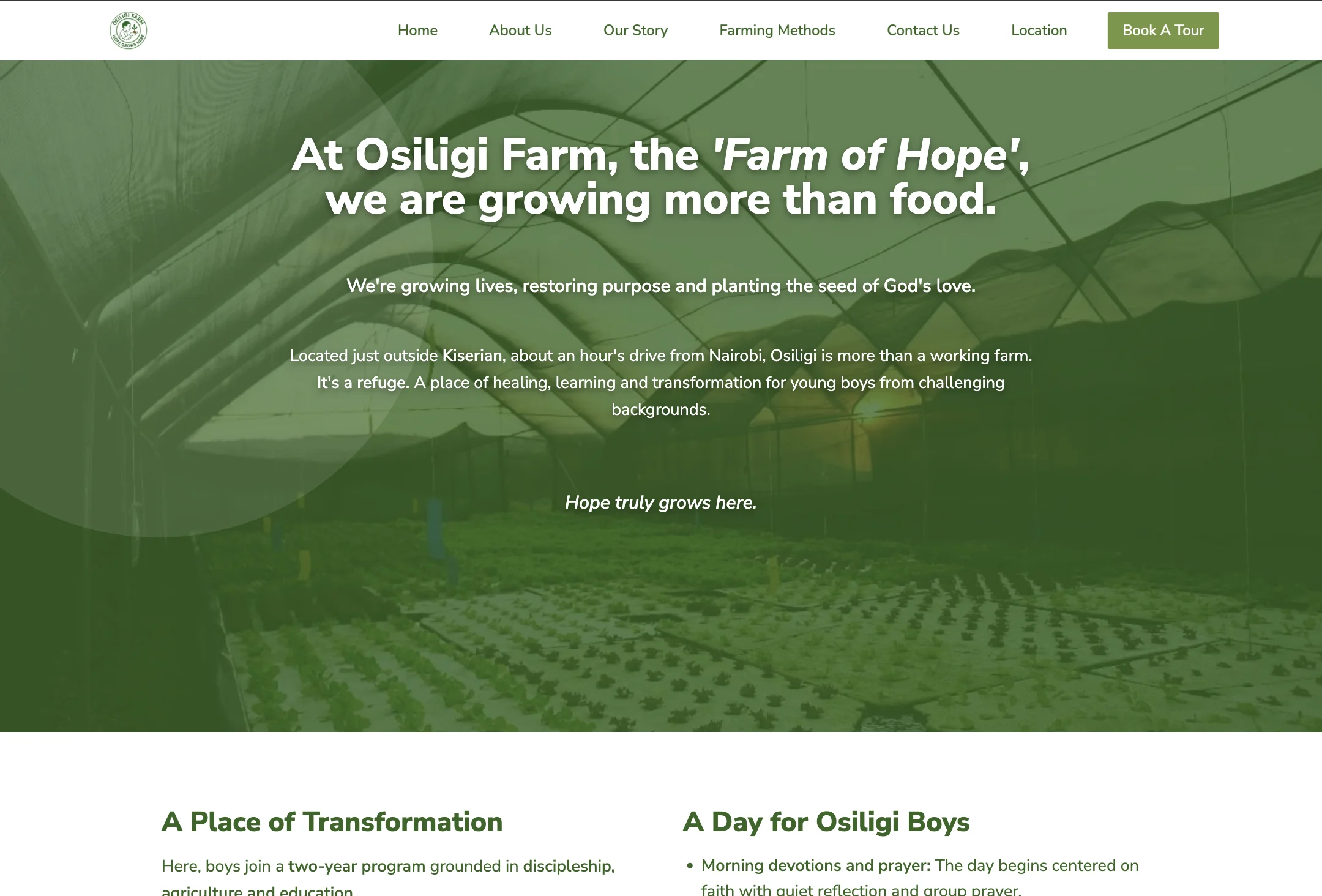 Osiligi Farm website